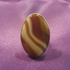 Large Jasper Sterling Silver Statement Ring